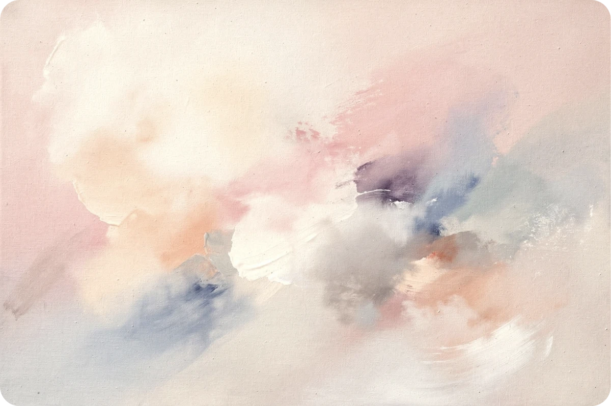 Wash 01, blush pink and cream
