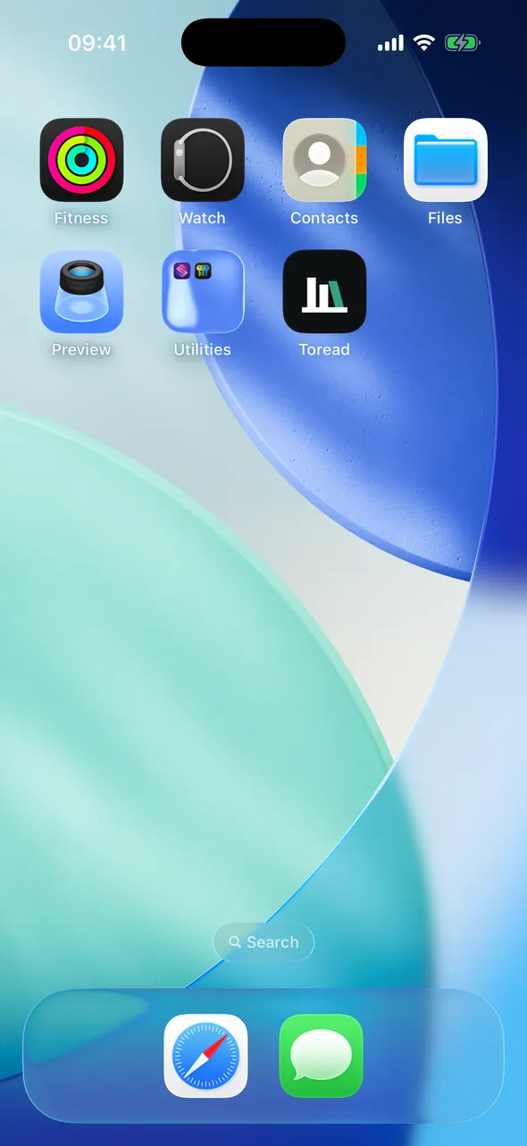 The iPhone Home Screen with the new Toread icon.